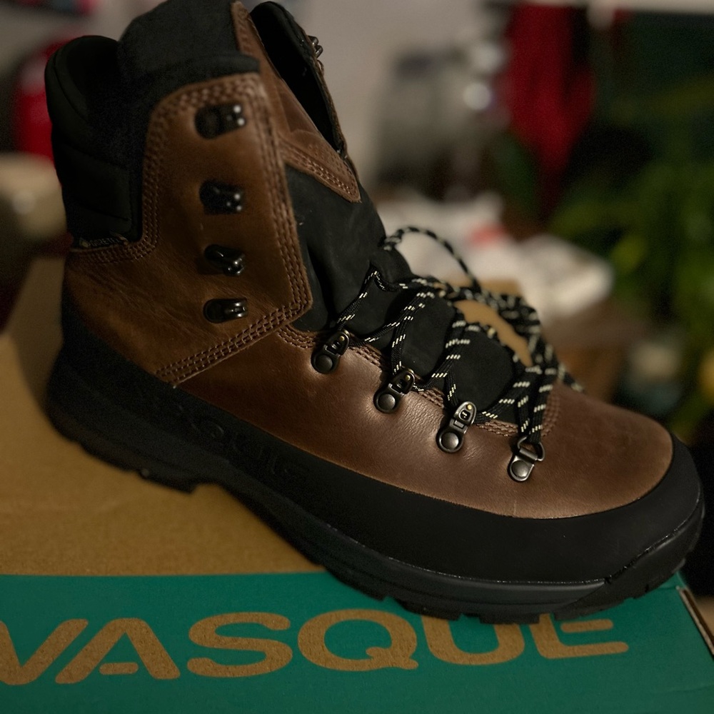 Vasque Brown and Black Leather Hiking Boot